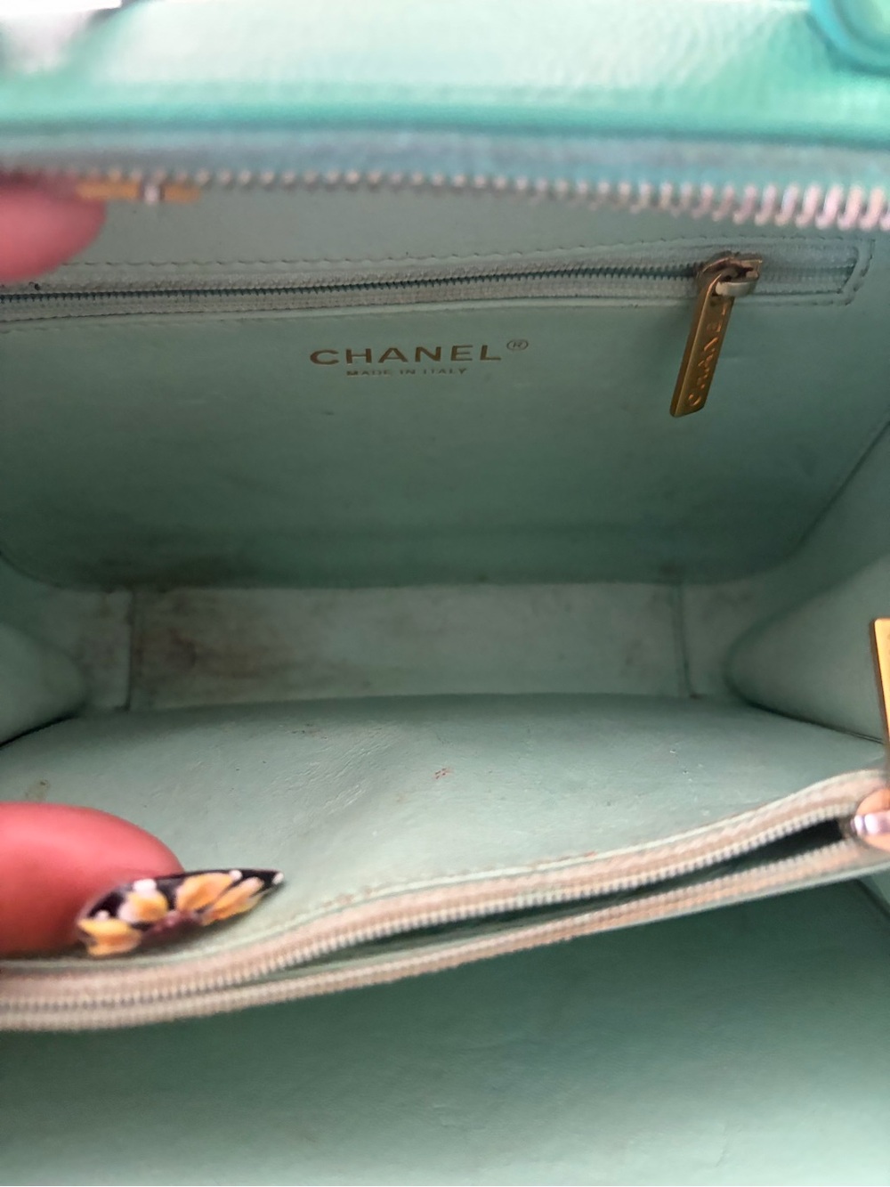 CHANEL GREEN CAVIAR CC FILIGREE MEDIUM VANITY CASE CROSSBODY BAG - Picture 13 of 13